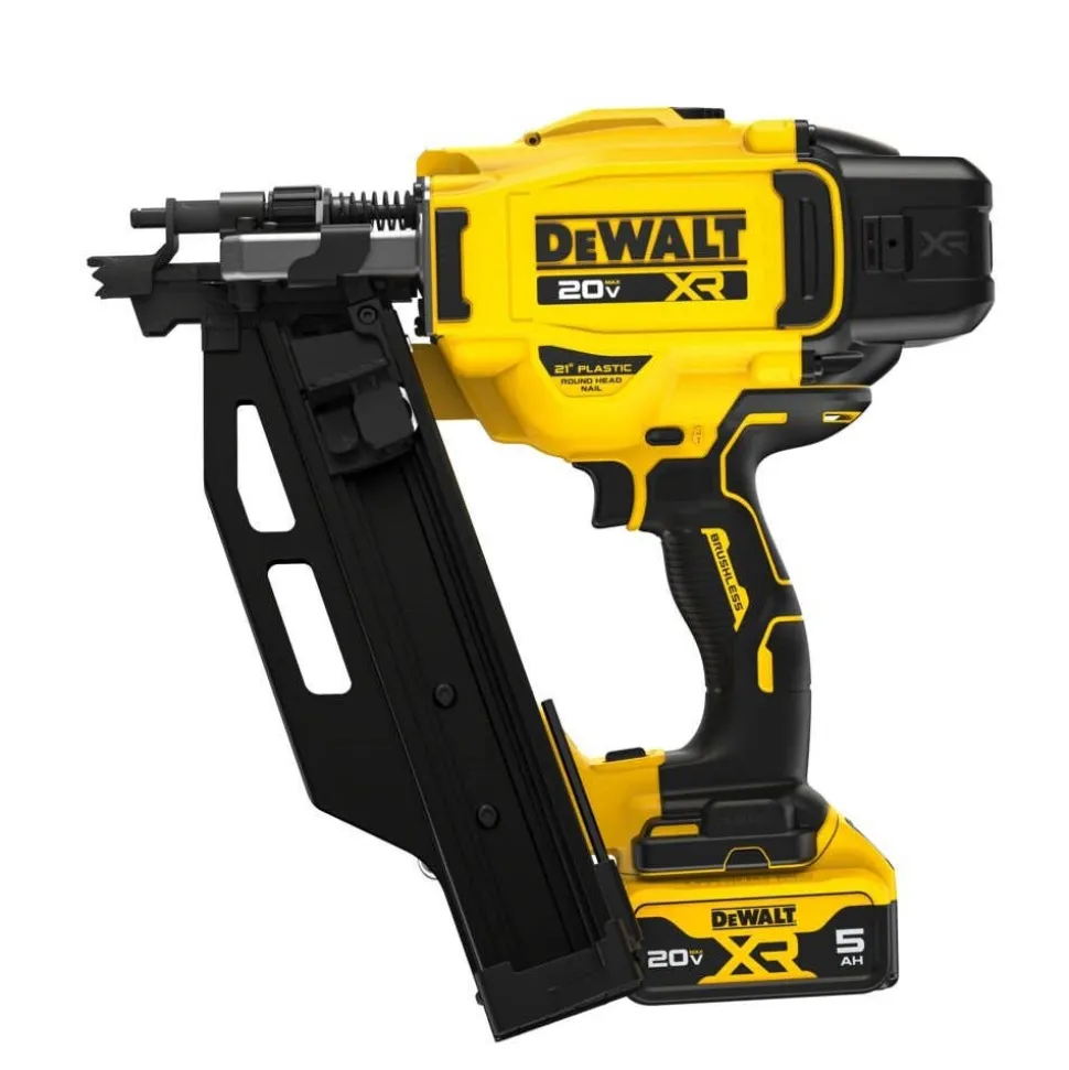 DeWalt 20V MAX XR Brushless Cordless 21 Degree Plastic Collated Framing Nailer Kit DCN920P1