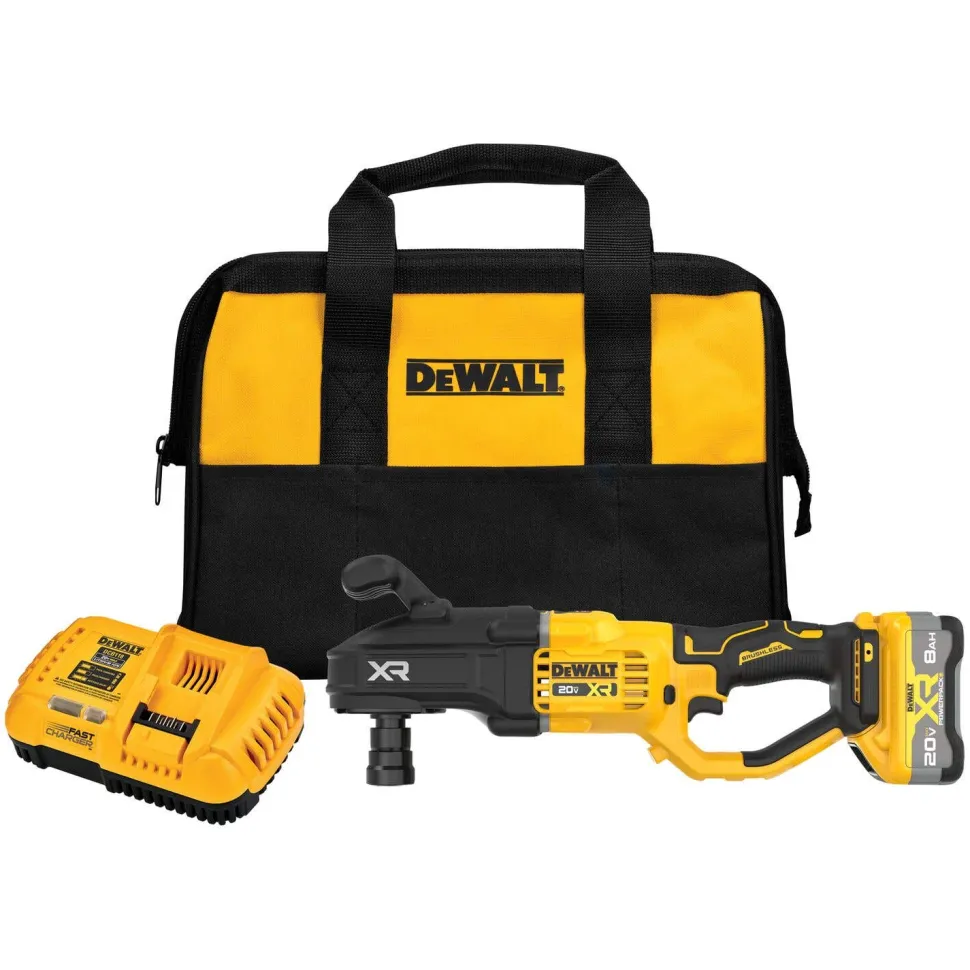 DeWalt 20V MAX XR Brushless Cordless 7/16" Quick Change Compact Stud & Joist Drill Kit with XR POWERPACK DCD447WW1