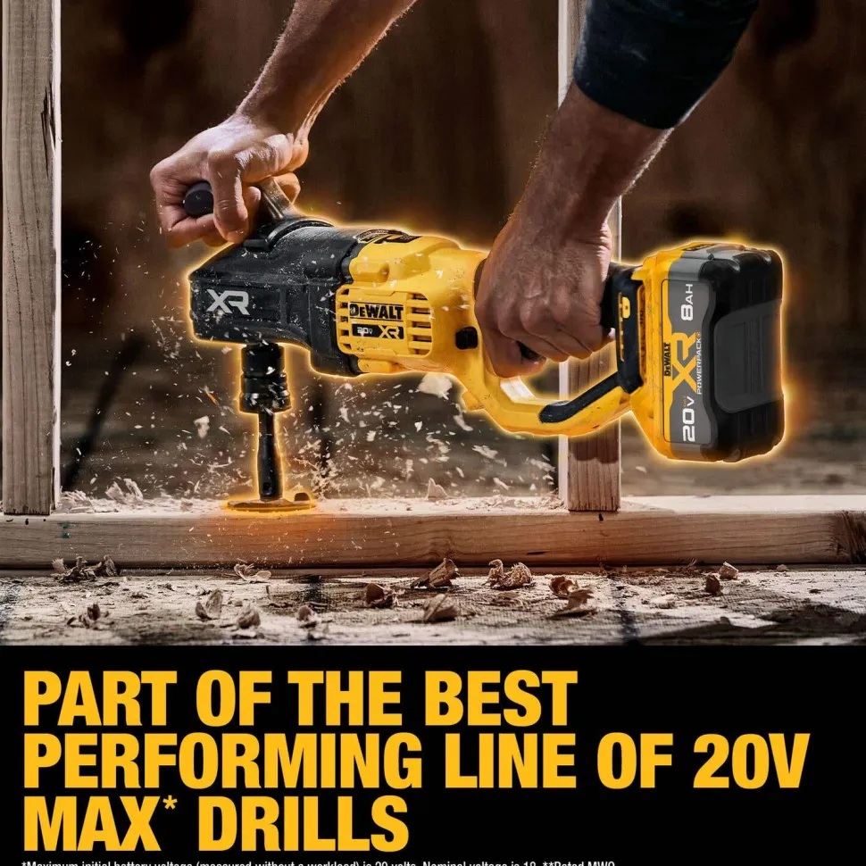 DeWalt 20V MAX XR Brushless Cordless 7/16" Quick Change Compact Stud & Joist Drill Kit with XR POWERPACK DCD447WW1