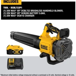 DeWalt 20V MAX* XR Brushless Cordless Handheld Blower Kit (5.0Ah) DCBL722P1
