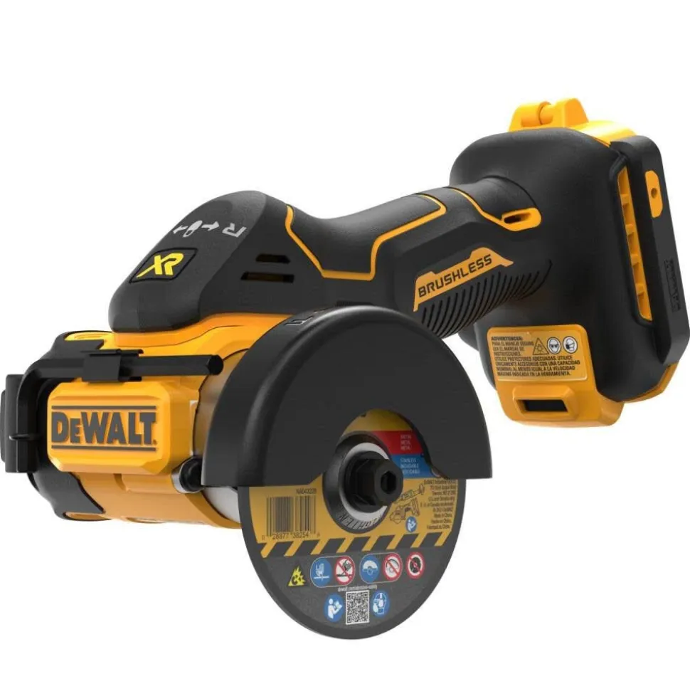 DeWalt 20V MAX XR Cut Off Tool 3" Brushless Cordless With POWERSTACK 20V MAX Compact Battery Charger Starter Kit DW-DCBP034C-DW-DCS438B