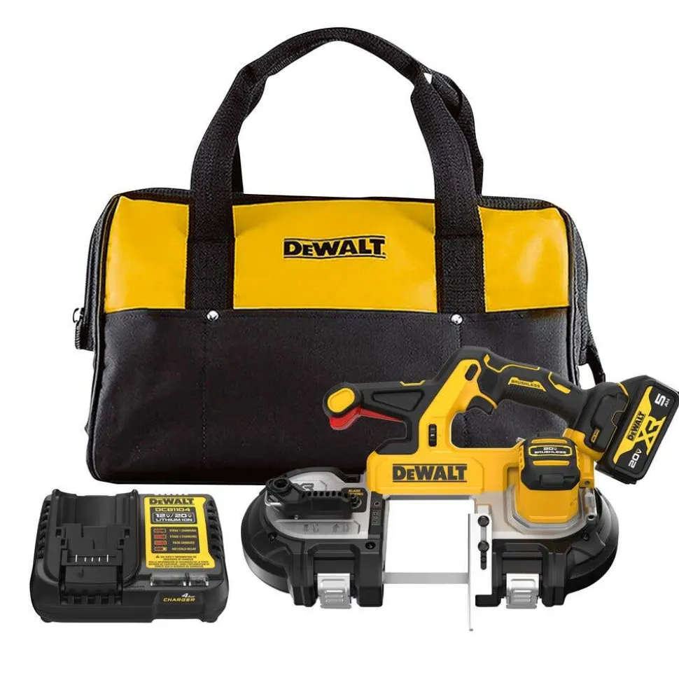 DeWalt 20V MAX XR Dual Trigger Mid-Size Bandsaw 5.0Ah Kit DCS379P1