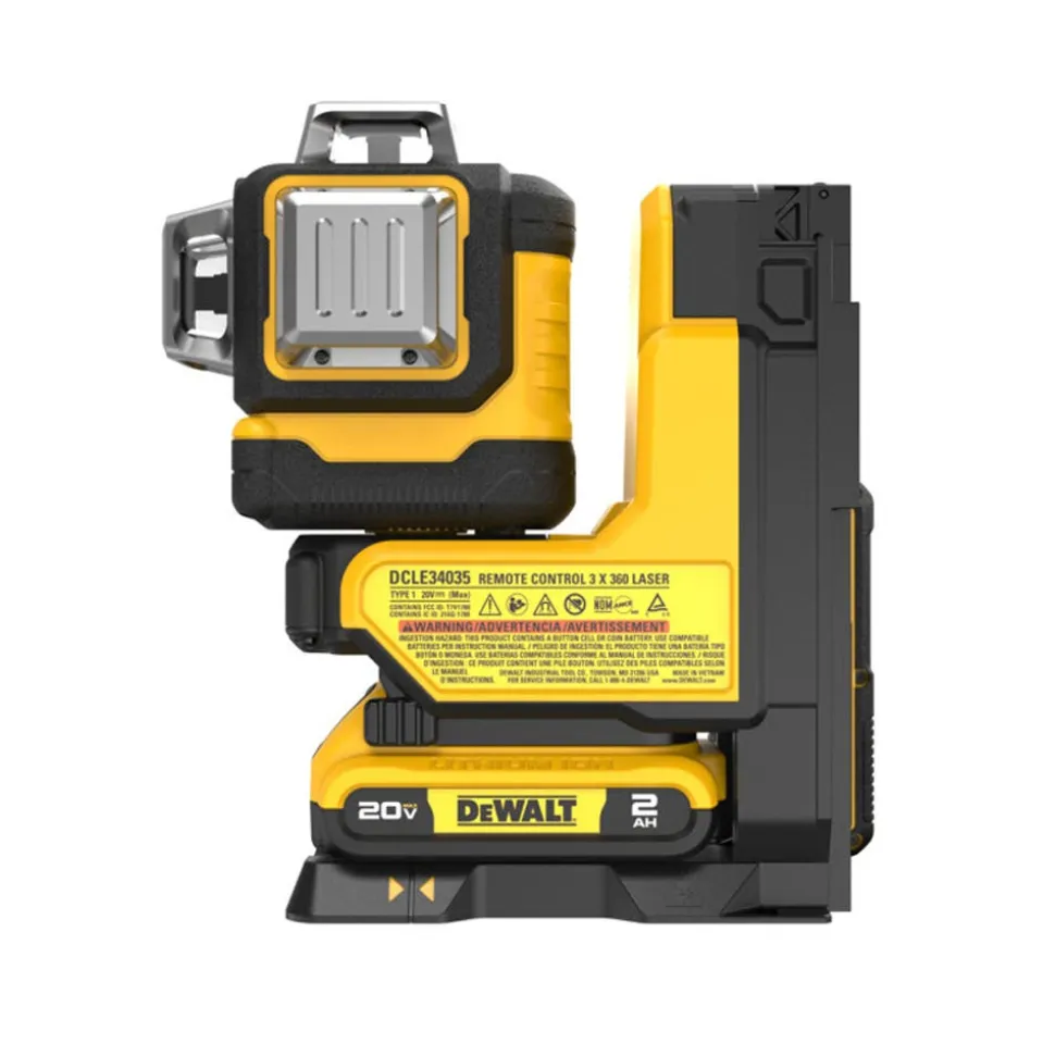 DeWalt 20V MAX 3x360 Remote Control Laser Kit DCLE34035D1