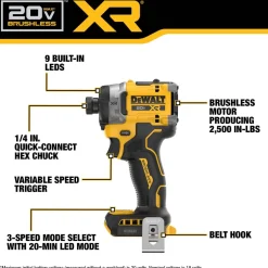 DeWalt 20V MAX* XR 3-Speed 1/4