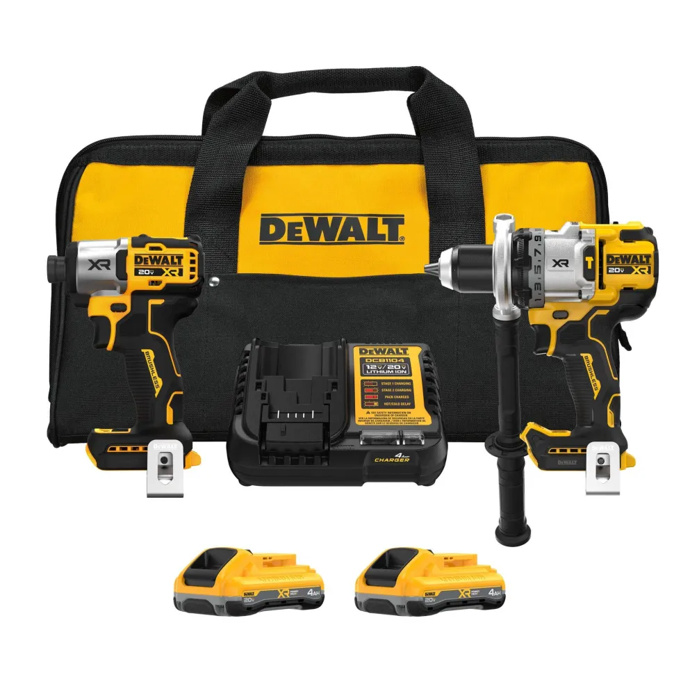 DeWalt 20V MAX*XR® 2-Tool Hammer Drill/Impact Combo Kit with POWERPACK ™ Batteries DCK2101QQ2