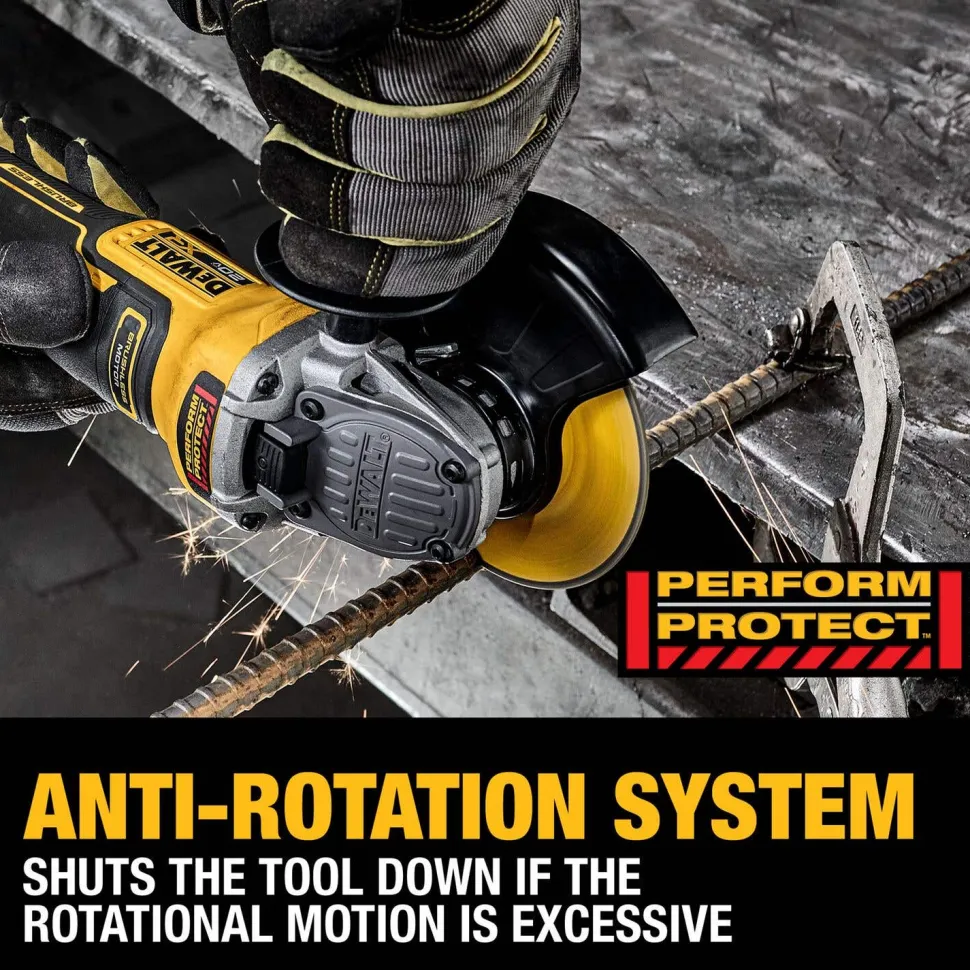 DeWalt 20V XR Lithium-Ion Cordless 4-1/2" to 5" Angle Grinder Kit with 80 Ah Battery, Charger and Kit Bag DCG410WW1