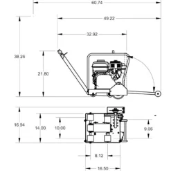 Diamond Products Core Cut 20" 7.5HP 480V Electric Concrete Basement Saw CC1507E-20 19131