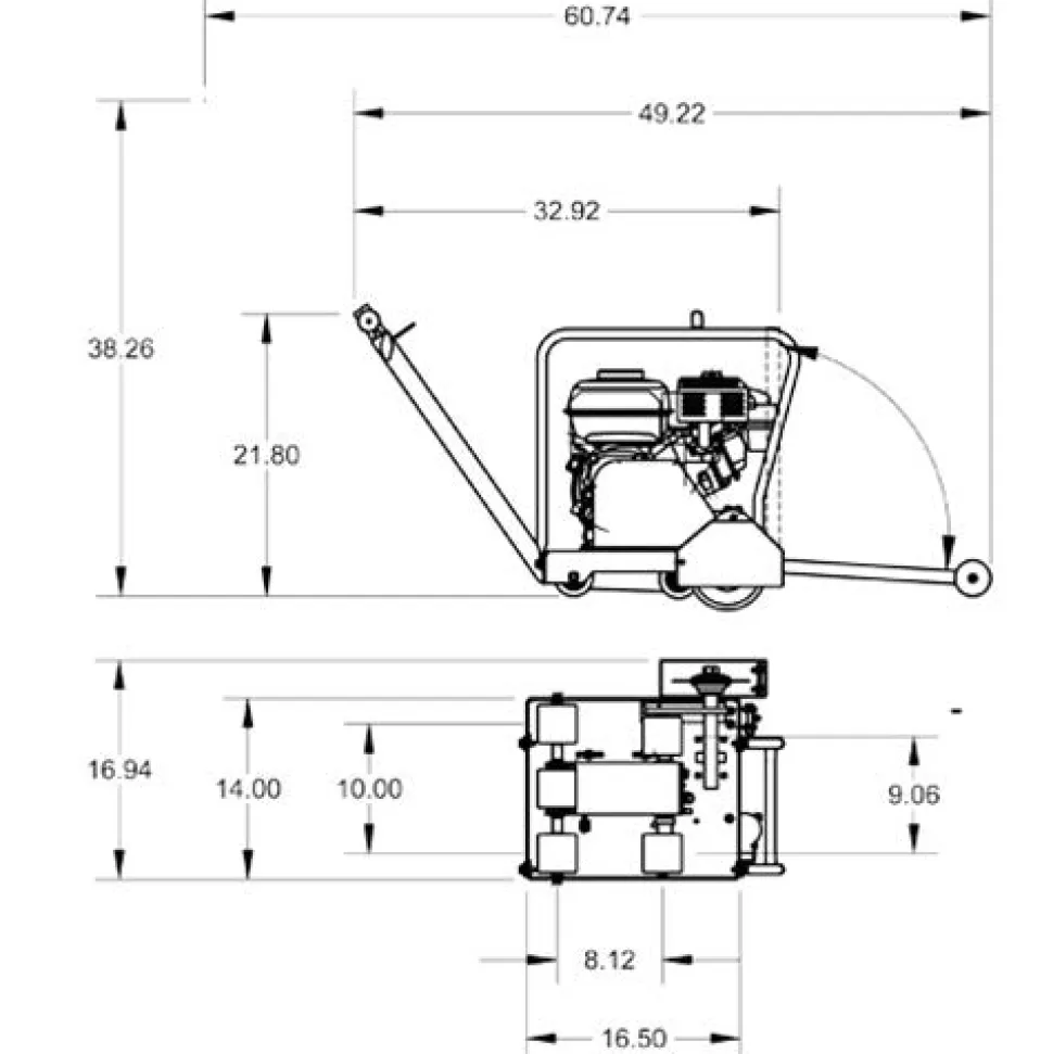 Diamond Products Core Cut 20" 7.5HP 480V Electric Concrete Basement Saw CC1507E-20 19131