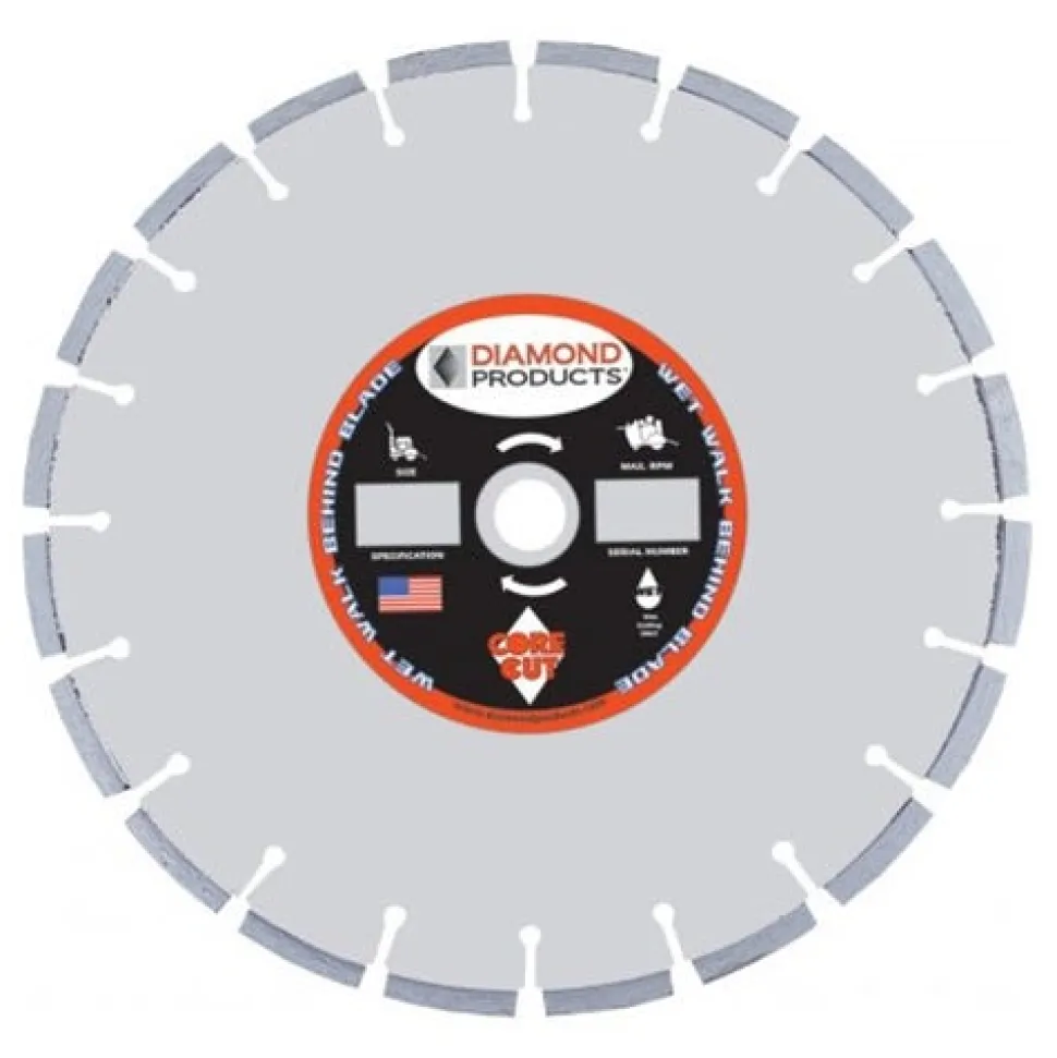 Diamond Products Core Cut 26" x .187 x 1" OPT Super PRO Cured Concrete Wet Blade OPTC4500X