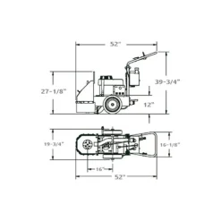 Diamond Products 12" Core Prep 10HP Honda CC110H Single Head Floor Grinder 47385