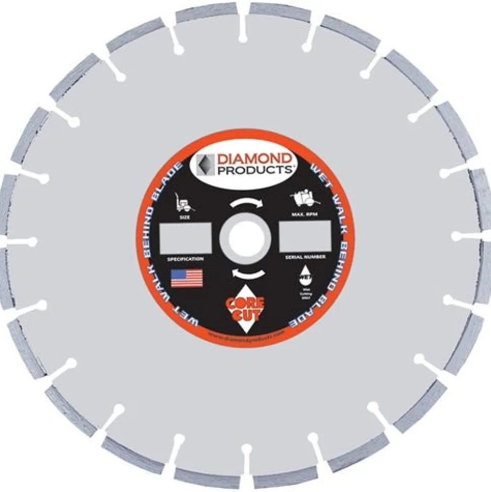 Diamond Products 36" x .187 x 1" Core Cut OPT Super PRO Cured Concrete (Hard Aggregate) Wet Blade OPTC4100X