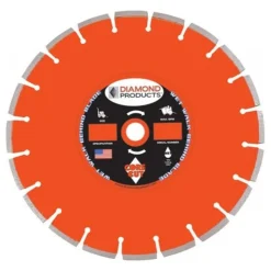 Diamond Products 48" x .210" x 1" Heavy Duty Orange Cured Concrete Wet Blade C52HX