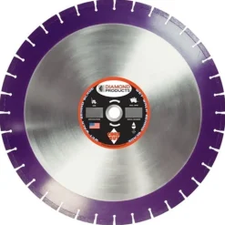 Diamond Products 36" x 187'' x 1" Imperial Purple Cured Concrete Wet Blade 36834