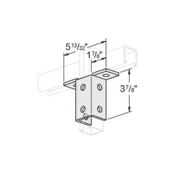 Double Corner Wing Fitting 8 Hole 1 7/8" Z/P 10 /Box