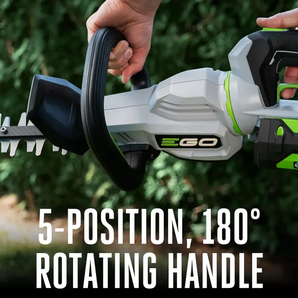 EGO POWER+ 26" Brushless Carbon Fiber Rail Hedge Trimmer w/ 2.5Ah Battery & Charger Kit HT2601
