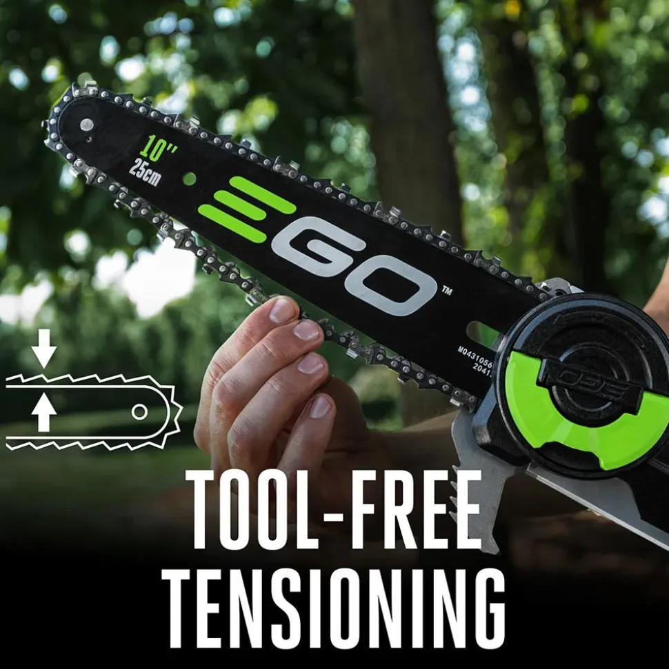 EGO POWER+ 10" Brushless LED Cut Line Carbon Fiber Telescopic Pole Saw w/ 2.5Ah Battery & Charger Kit PS1001
