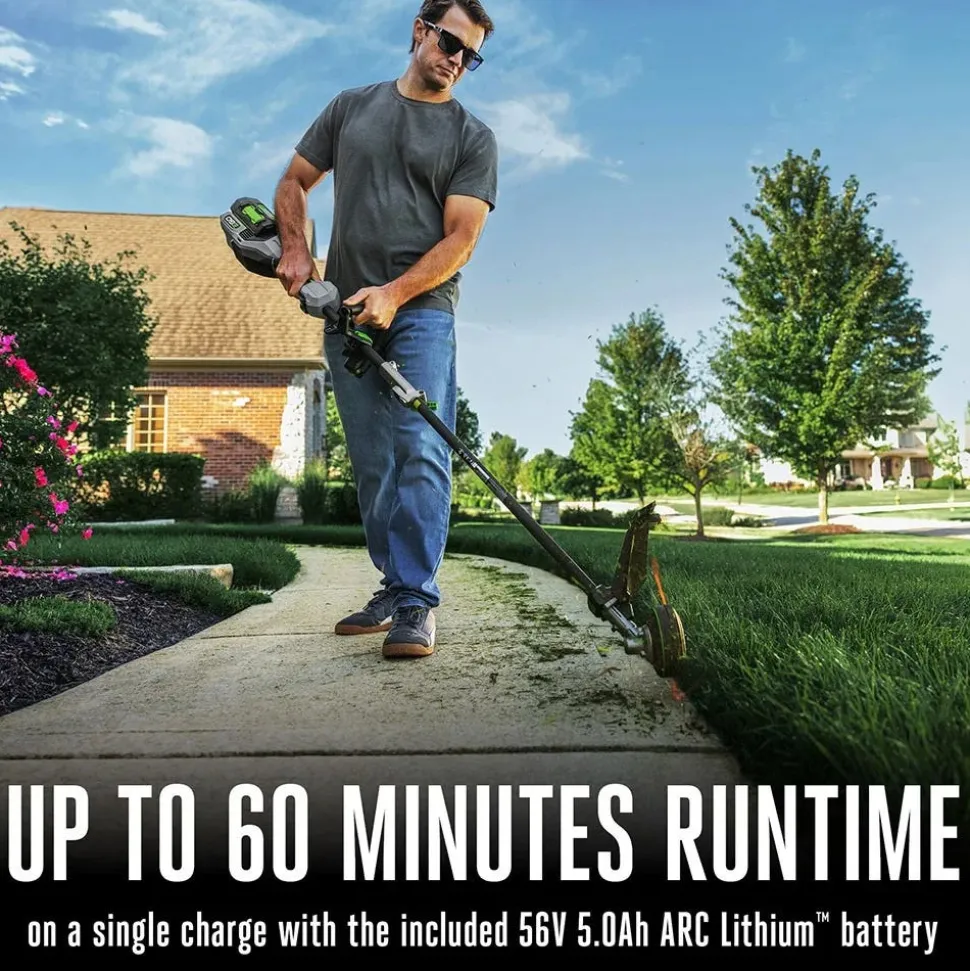 EGO POWER+ 17" Line IQ Powerload, Carbon Fiber String Trimmer w/ 5.0Ah Battery & Charger Kit MST1704