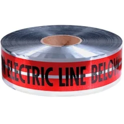 Empire Red Detectable Warning Tape inCaution Electric Line Belowin 3" x 1000' 31-107