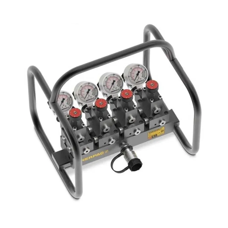 Enerpac Split Flow Hydraulic Manifold with Gauges and Frame For Single-Acting Cylinders SFM41