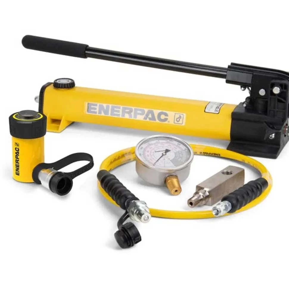Enerpac 10 Ton, 2.13 in Stroke, Hydraulic Cylinder and Hand Pump Set SCR102H