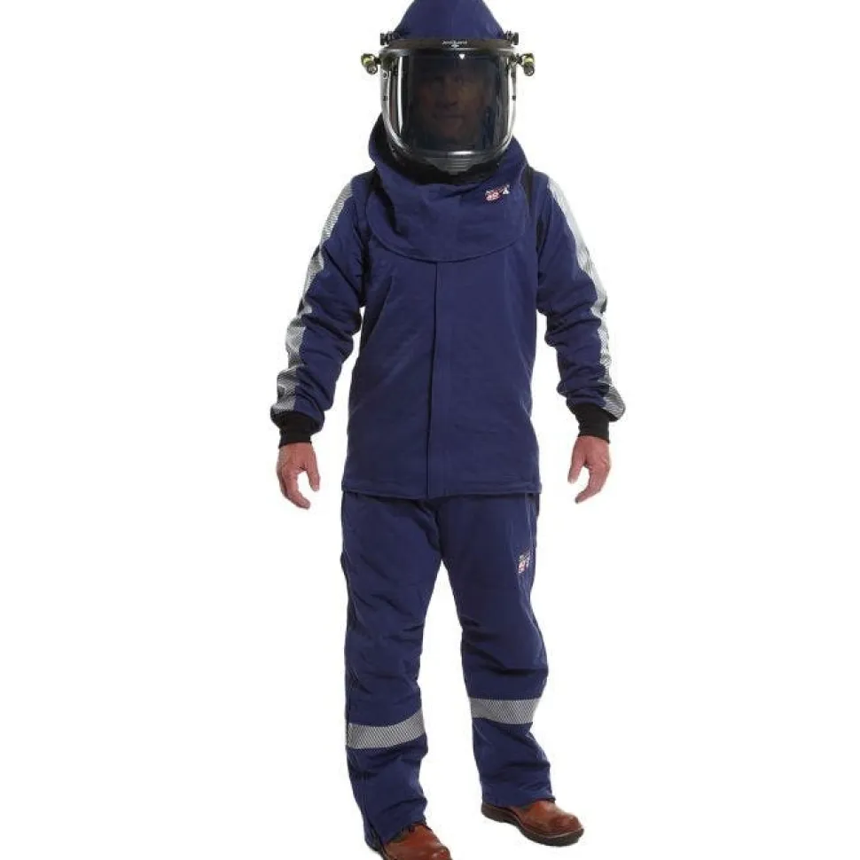 Enespro ArcGuard Performance 40 cal Jacket & Bib Kit w/ Lift Front Hood & Voltage Gloves ARC40KIT-MD08