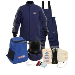 Enespro ArcGuard Performance 40 cal Jacket & Bib Kit w/ Lift Front Hood & Voltage Gloves ARC40KIT-LG10