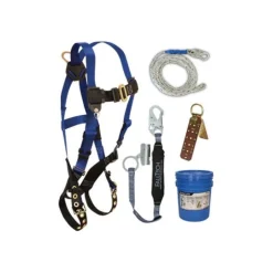 FallTech Contractor Roofer's Kit (Harness 50' lifeline Lanyard Self-Tracking) 8595A