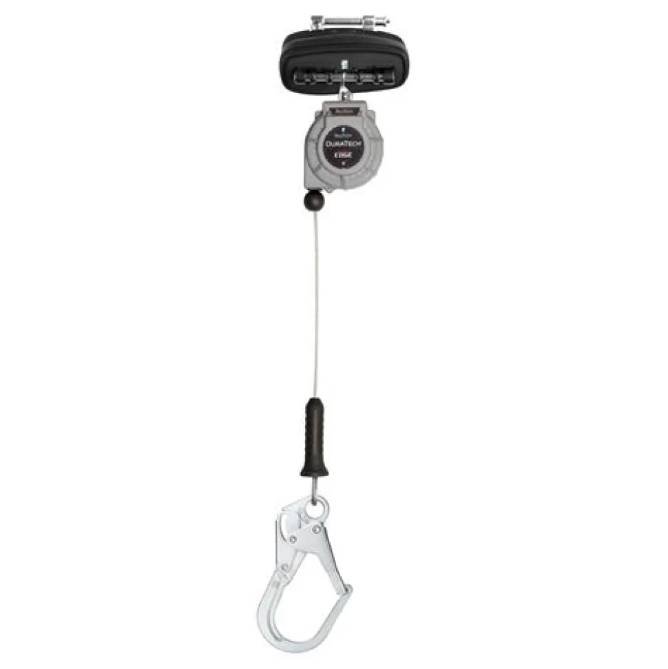 FallTech DuraTech 9' Leading Edge Cable SRL Single-leg with Steel Rebar Hook 83909SP3