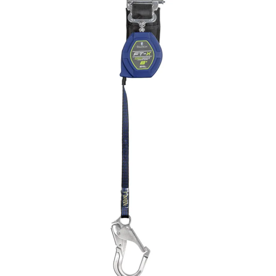 FallTech 8' EdgeCore FT-X Class 2 LE SRL, Single-leg with Aluminum Rebar Hook 84108SP5
