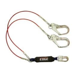 FallTech 6' Leading Edge Lanyard Y-Leg for 100% Tie-Off Aluminum Snap Hook and Rebar Hooks 8354LEY3A