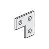Flat Corner Plate 3 Hole 3-1/2" X 3-1/2". Z/P 50 Pcs/ Box