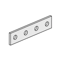Flat Splice Plate 4 Hole. 1-5/8" X 7-1/4". Z/P. 25 Pcs/Box