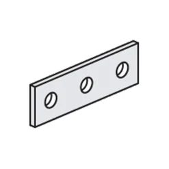 Flat Splice Plate 2 Hole. 1-5/8" X 4-5/8". Z/P. 50 Pcs/ Box