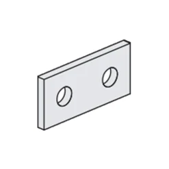 Flat Splice Plate 2 Hole. 1-5/8" X 3-1/2". Z/P. 50 Pcs/Box
