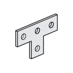 Flat Tee Plate 4 Hole 3-1/2" X 5-3/8". Z/P 25 Pcs / Box