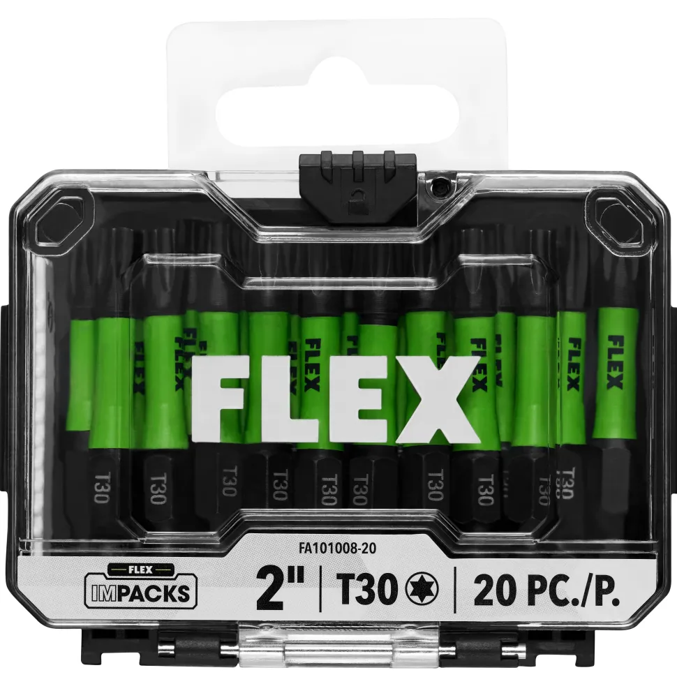 FLEX Impacks 2" T30 Impact Driver Bit 20Pc. FA101008-20