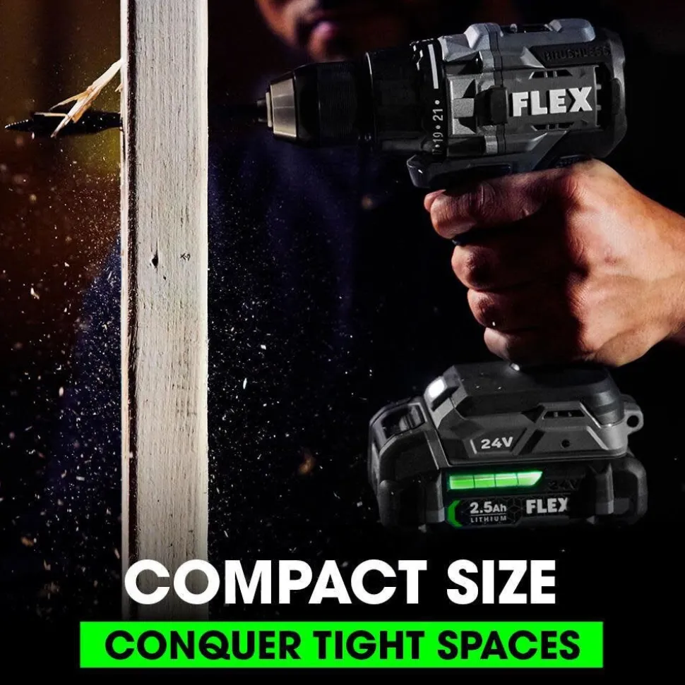 FLEX 1/2" 2-Speed Drill Driver Kit (2x2.5Ah Battery+160W Charger) FX1151-2A