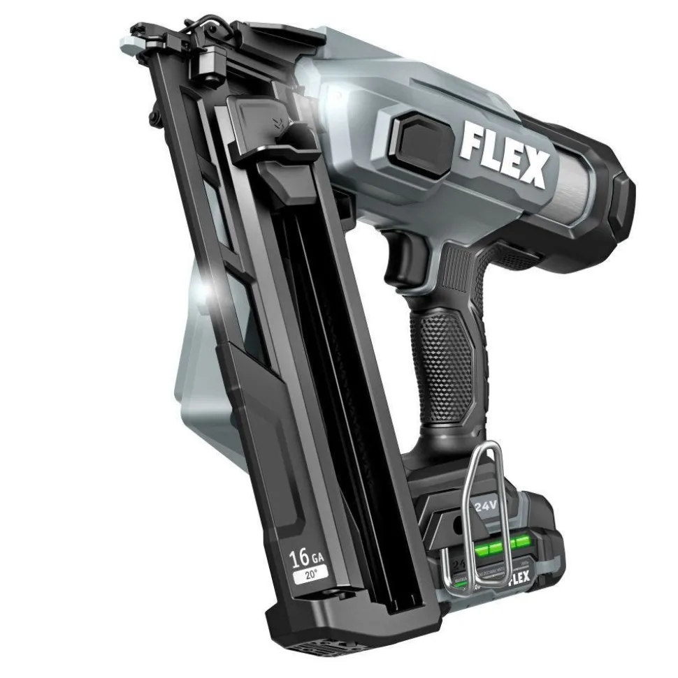 FLEX 24V Brushless 16Ga Angled Finish Nailer Kit FX4321A-1A