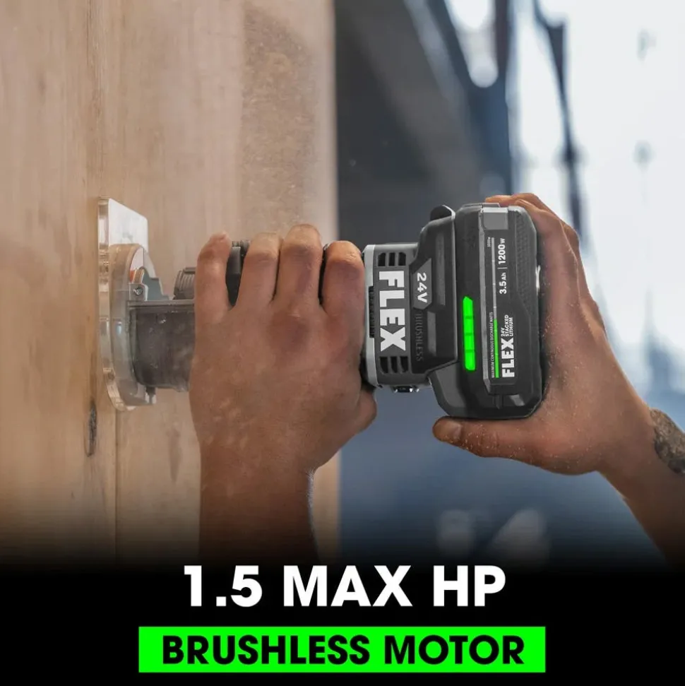 Flex 24V Brushless Trim Router 1.5HP (Tool Only) FX4221-Z
