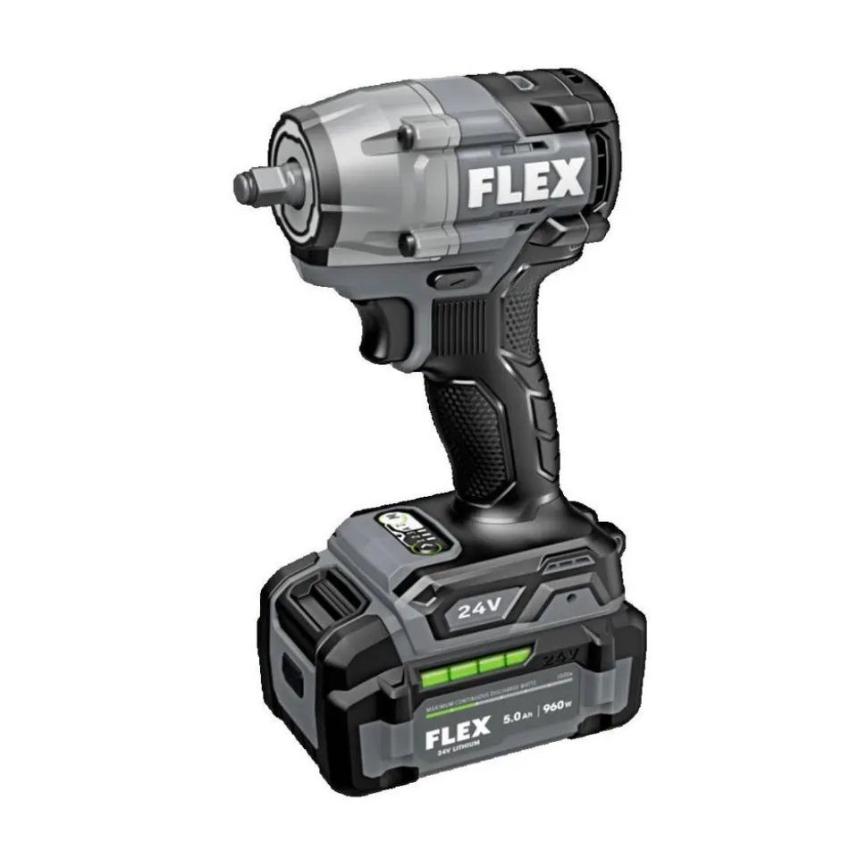 FLEX 24V Compact 3/8" Impact Wrench Kit FX1431A-1C