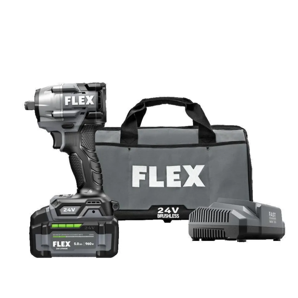 FLEX 24V Compact 3/8" Impact Wrench Kit FX1431A-1C