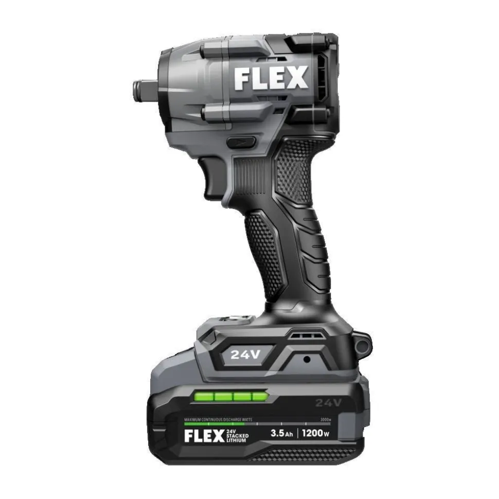 FLEX 24V Compact 1/2" Impact Wrench (Stacked) Kit FX1431-1F