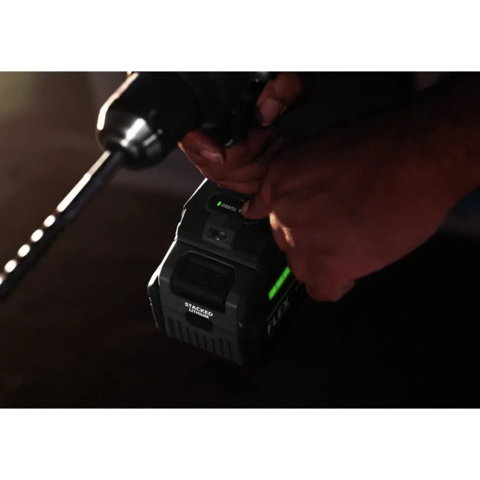 FLEX 24V 1/2" Hammer Drill and Impact Driver Combo Kit (3.5Ah/6.0Ah Stacked) FXM202-2G