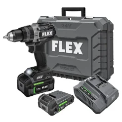 Flex 24V Hammer Drill 1/2" 2-Speed Turbo Mode Kit (2.5Ah/5.0Ah) FX1271T-2B