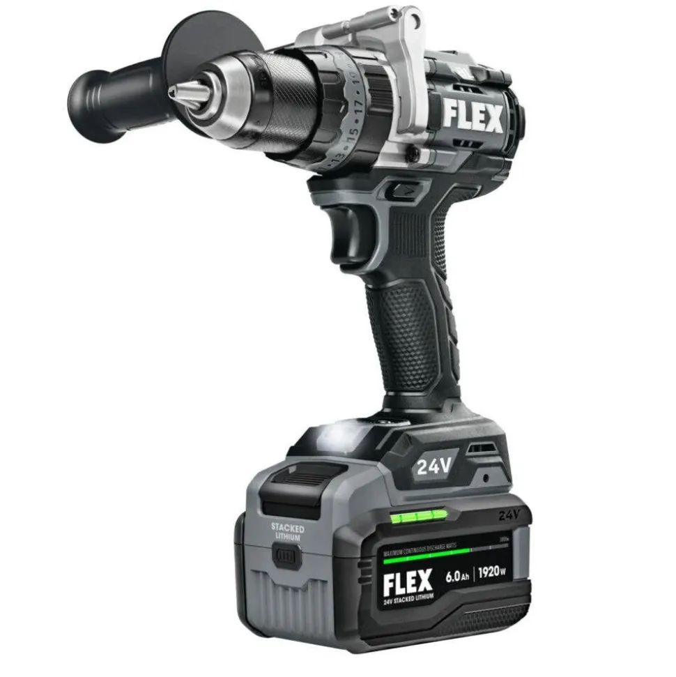 FLEX 24V 1/2" Hammer Drill Turbo Mode Kit (6.0Ah Stacked) FX1271T-1H
