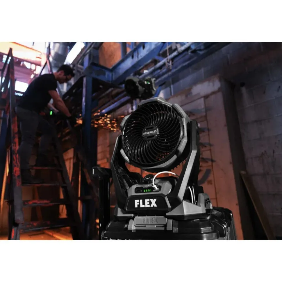 FLEX 24V Jobsite Fan 1100 CFM Duel Power AC or DC (Tool Only) FX5471-Z