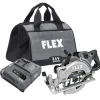 FLEX 24V 7-1/4" Rear-Handle Circular Saw Kit (10.0Ah Stacked) FX2141R-1J