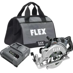 FLEX 24V 7-1/4" Rear-Handle Circular Saw Kit (10.0Ah Stacked) FX2141R-1J