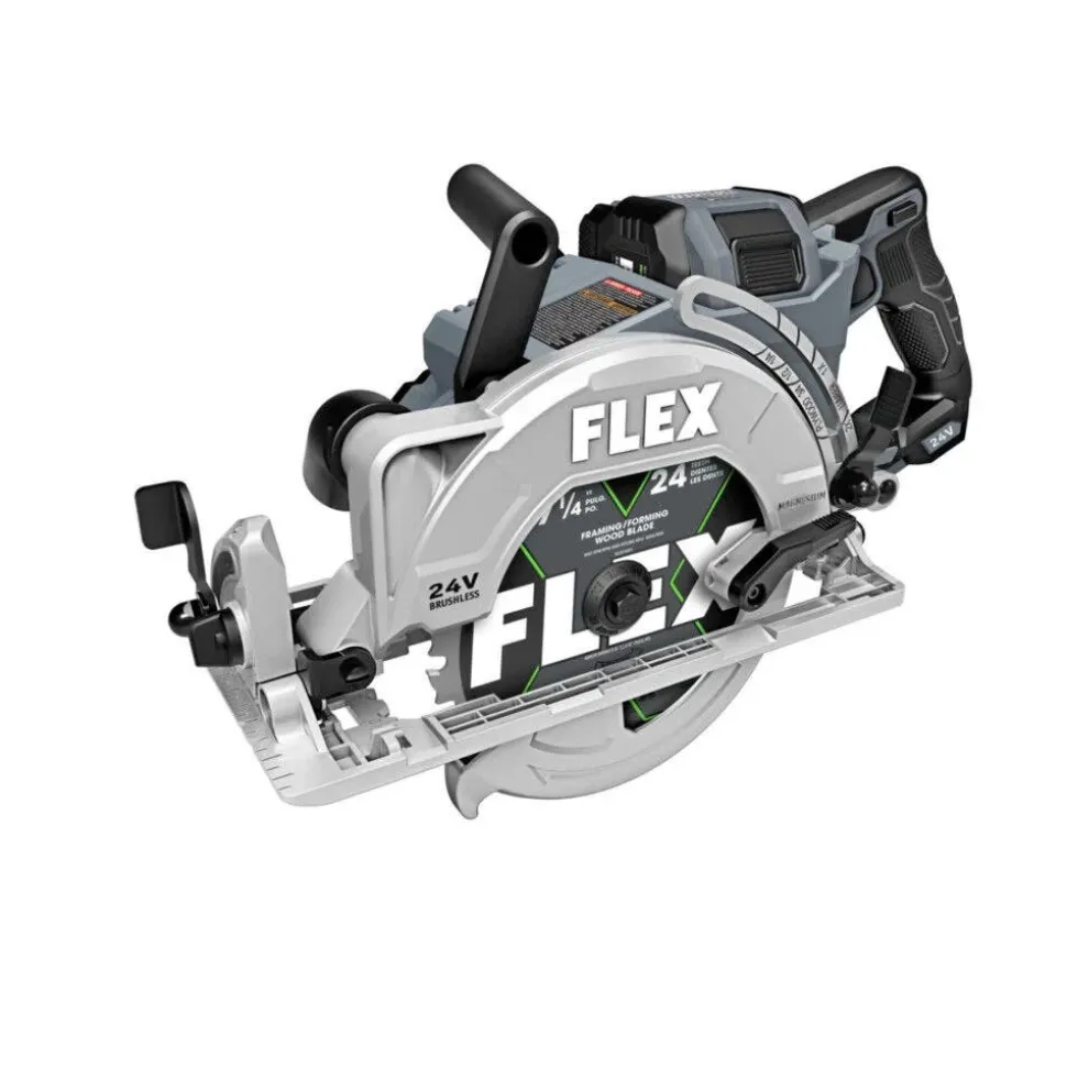 FLEX 24V 7-1/4" Rear-Handle Circular Saw Kit (10.0Ah Stacked) FX2141R-1J