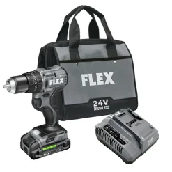 FLEX 24V 1/2" 2 Speed Compact Hammer Drill Kit FX1231-1A